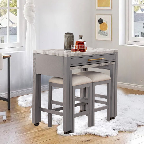 Red Barrel Studio® 14" Width Wood Padded Counter Height Stools Wayfair